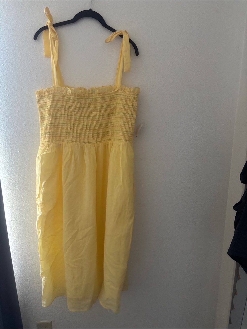 Modcloth Yellow Smocked Midi Sundress